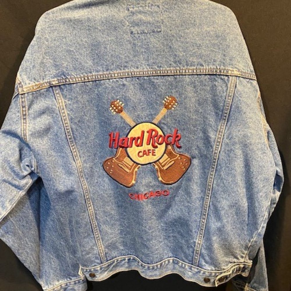 Vintage 90's Hard Rock Cafe Chicago Denim Jacket
